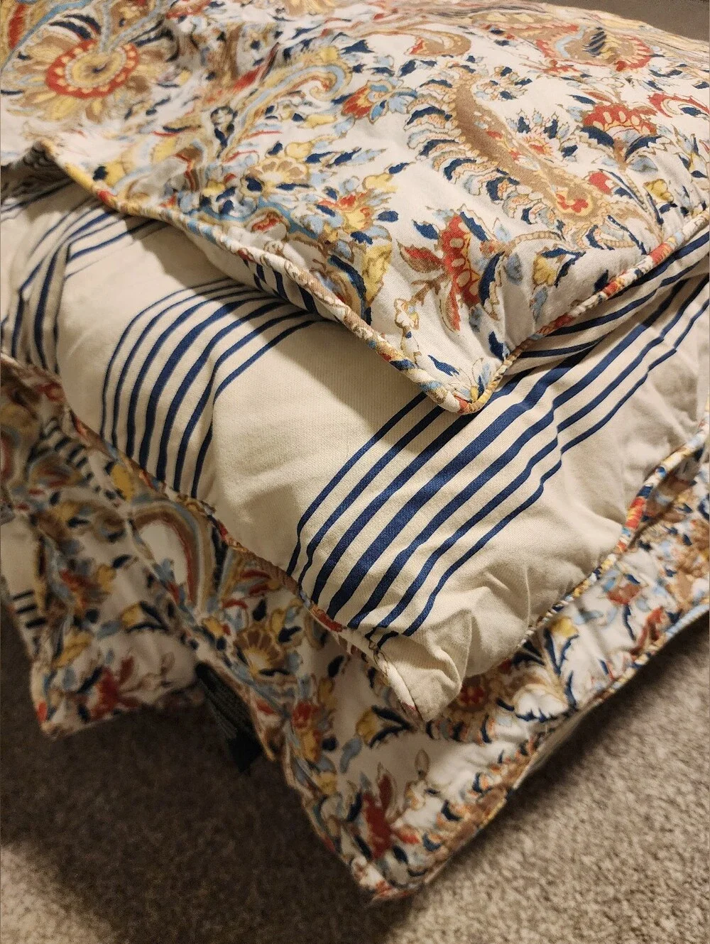 LRL Ralph Lauren Queen Ornamental Paisley Comforter 100% Cotton 94